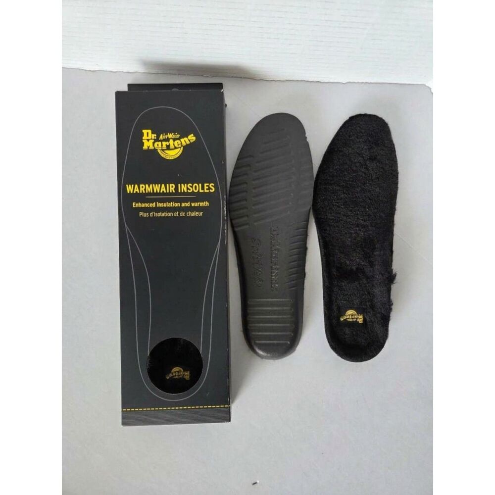 Dr Martens WarmWair Insoles Warm Faux Fur Insulated NIB Black Men 11 / Women 12